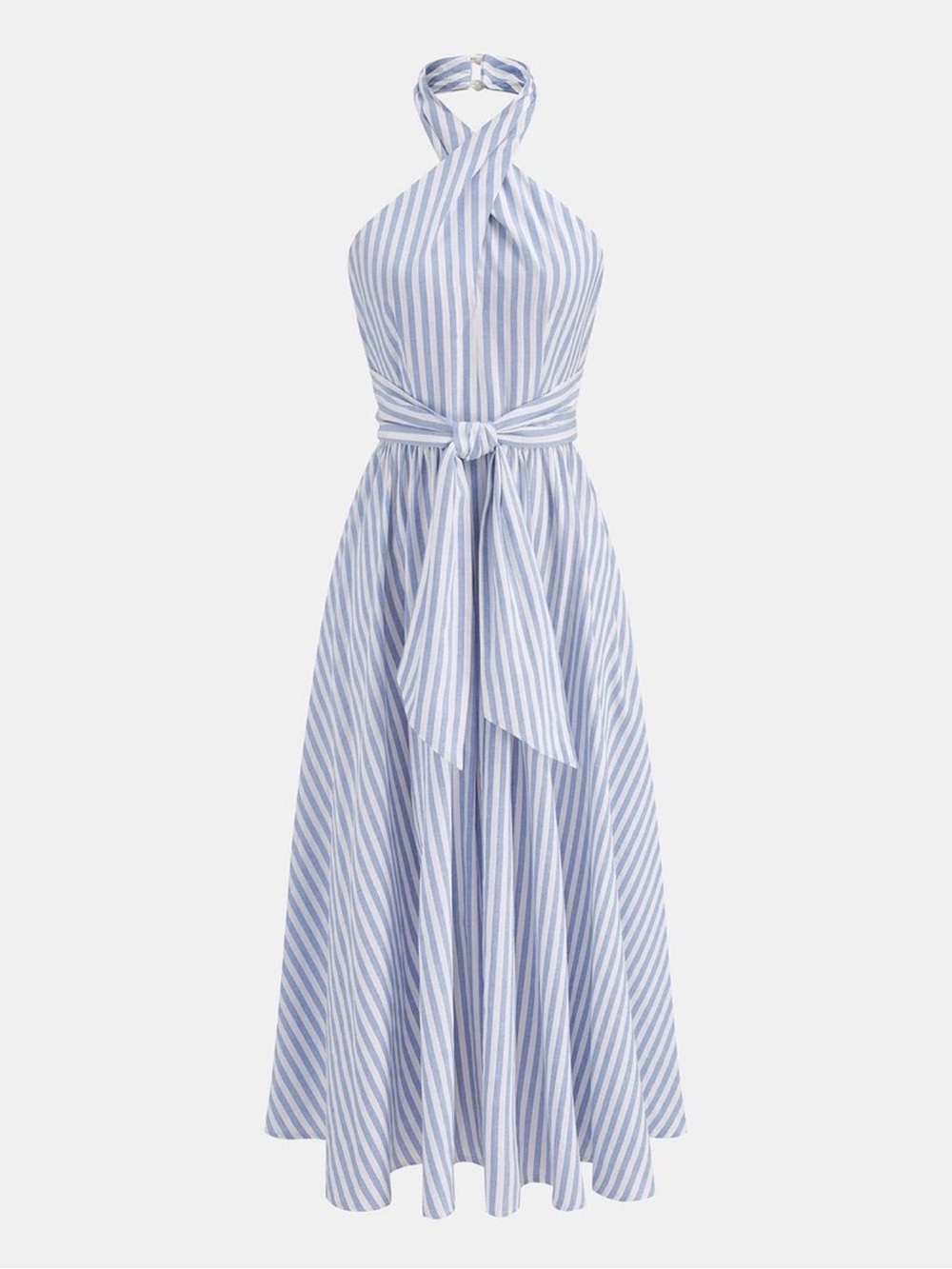 Commense Striped Halter Tie-Waist Maxi Dress - Picture 2 of 6